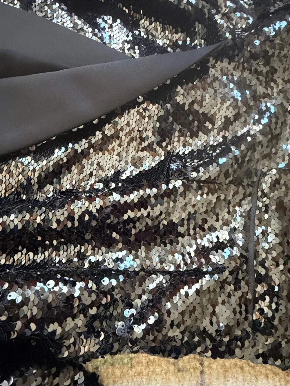 Anine Bing Ace Black Sequin Blazer with Satin Lapel | Size Small - Picture 6 of 8
